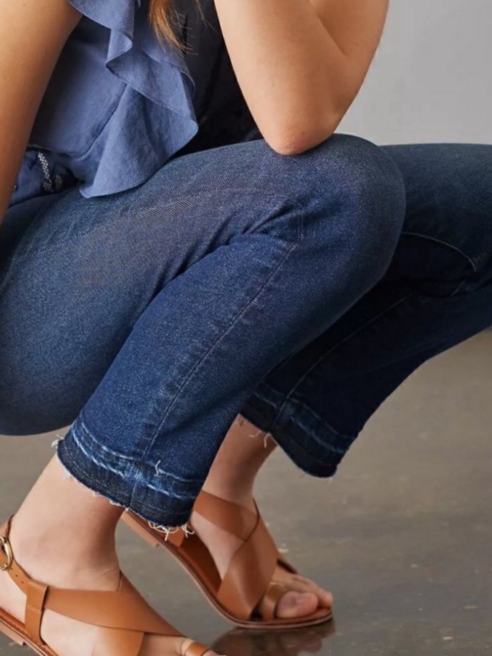 Pilcro Letterpress “The Script” jeans raw hem